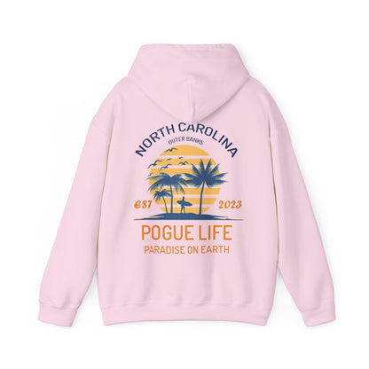 Outer Banks Hoodie - Pogue Life, Paradise On Earth, North Carolina, P4l, OBX, Surfing, Show, Series