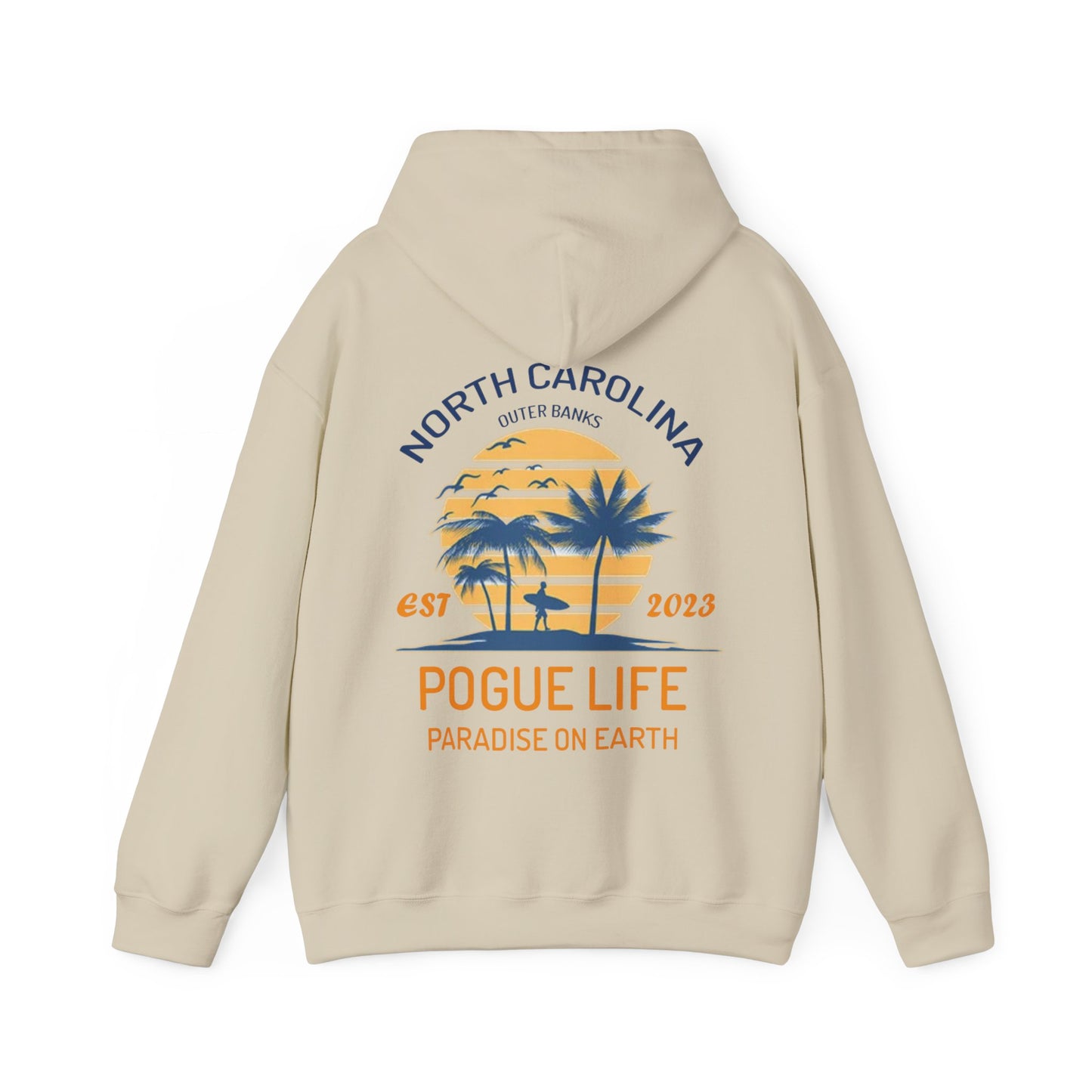 Outer Banks Hoodie - Pogue Life, Paradise On Earth, North Carolina, P4l, OBX, Surfing, Show, Series