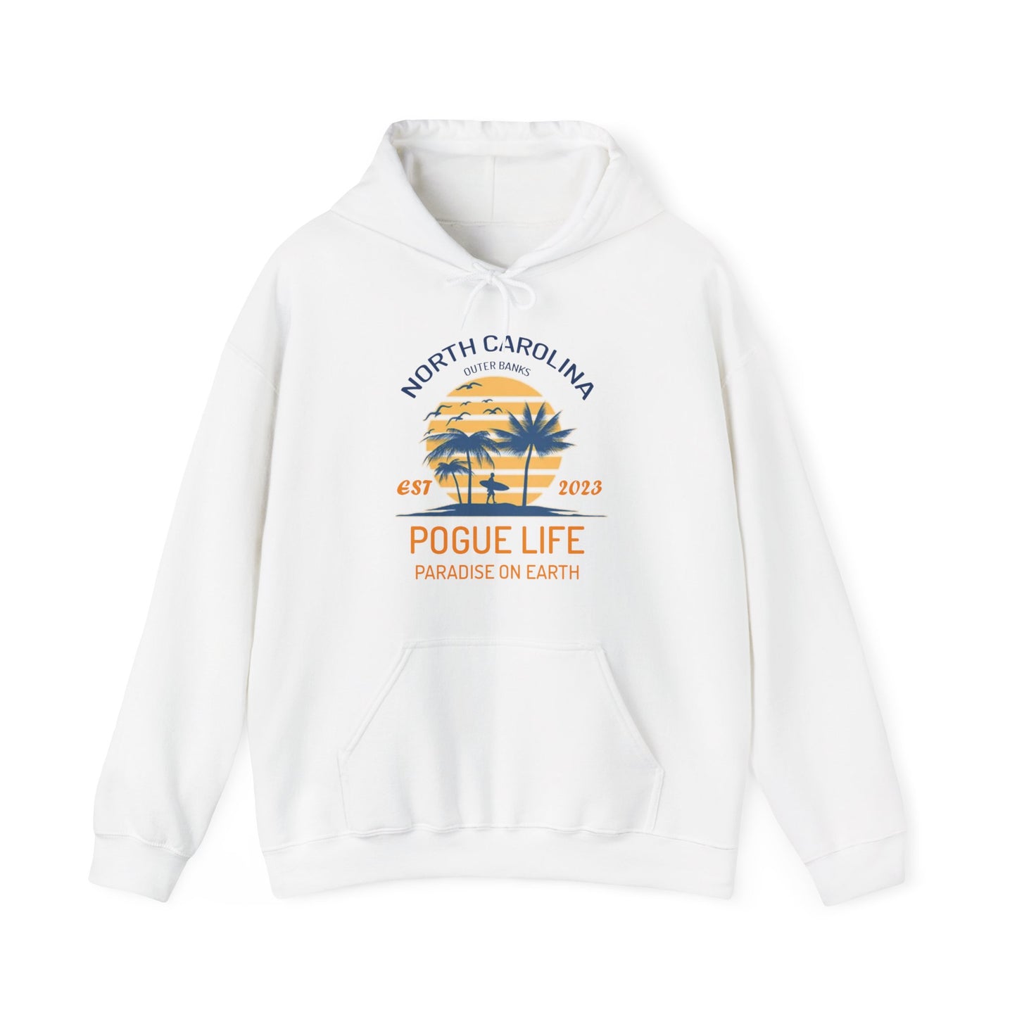 Unisex Back Front Outer Banks Hoodie - Pogue Life, Paradise On Earth, North Carolina, P4l, OBX,