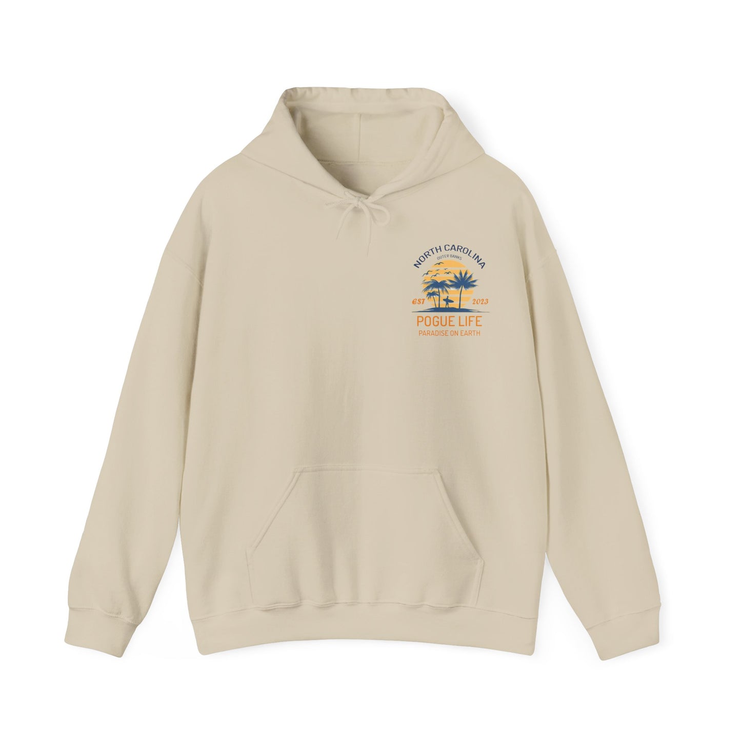 Outer Banks Hoodie - Pogue Life, Paradise On Earth, North Carolina, P4l, OBX, Surfing, Show, Series