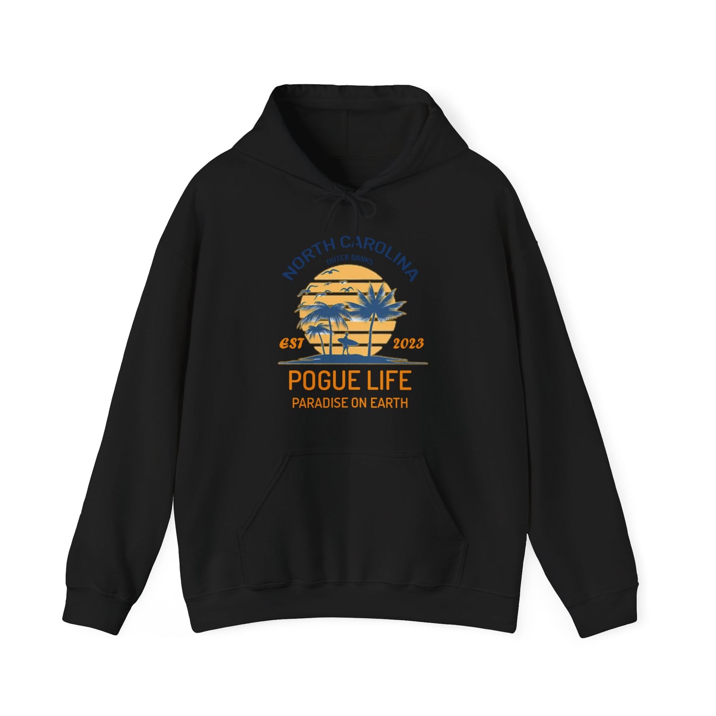 Unisex Back Front Outer Banks Hoodie - Pogue Life, Paradise On Earth, North Carolina, P4l, OBX,