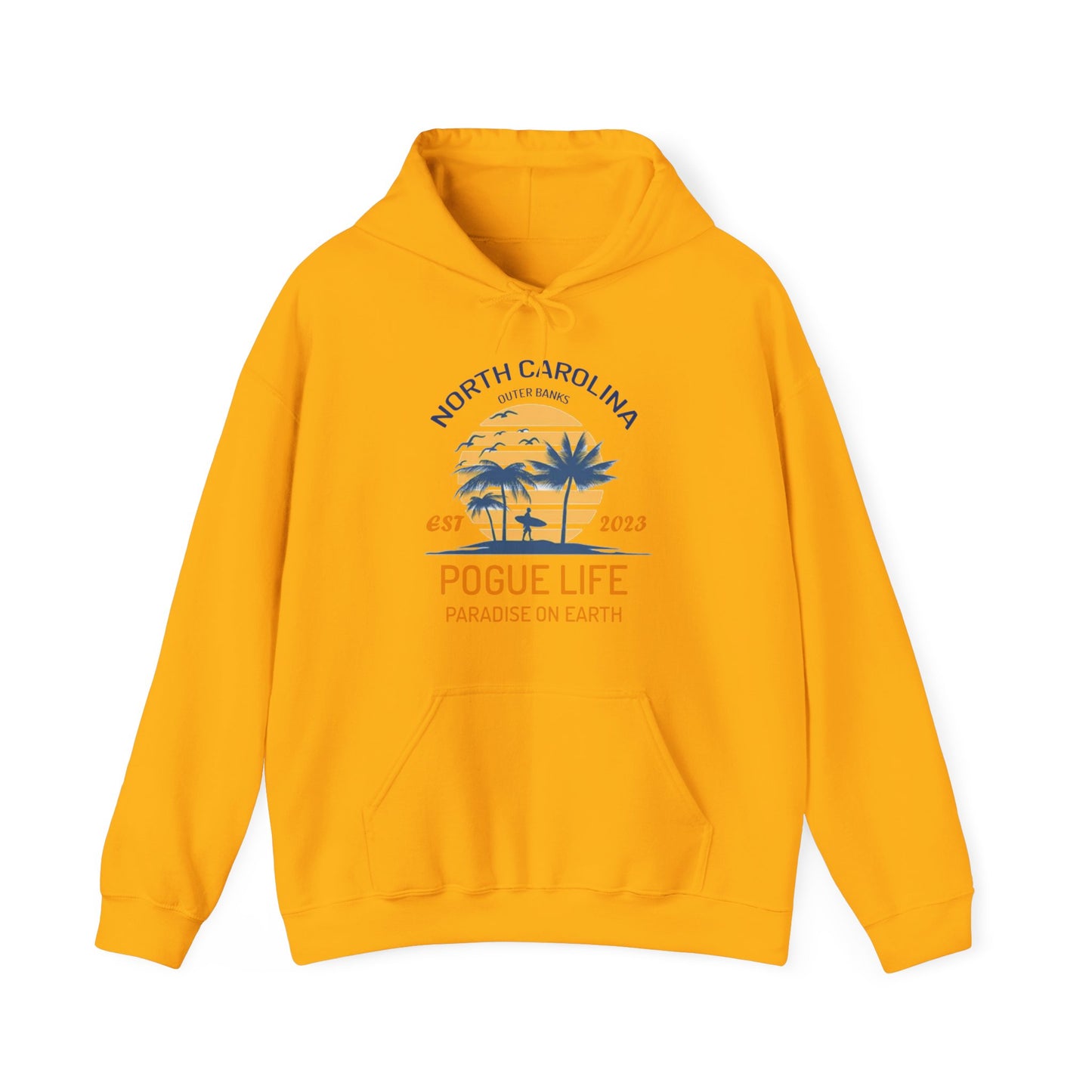 Unisex Back Front Outer Banks Hoodie - Pogue Life, Paradise On Earth, North Carolina, P4l, OBX,