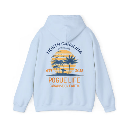 Outer Banks Hoodie - Pogue Life, Paradise On Earth, North Carolina, P4l, OBX, Surfing, Show, Series