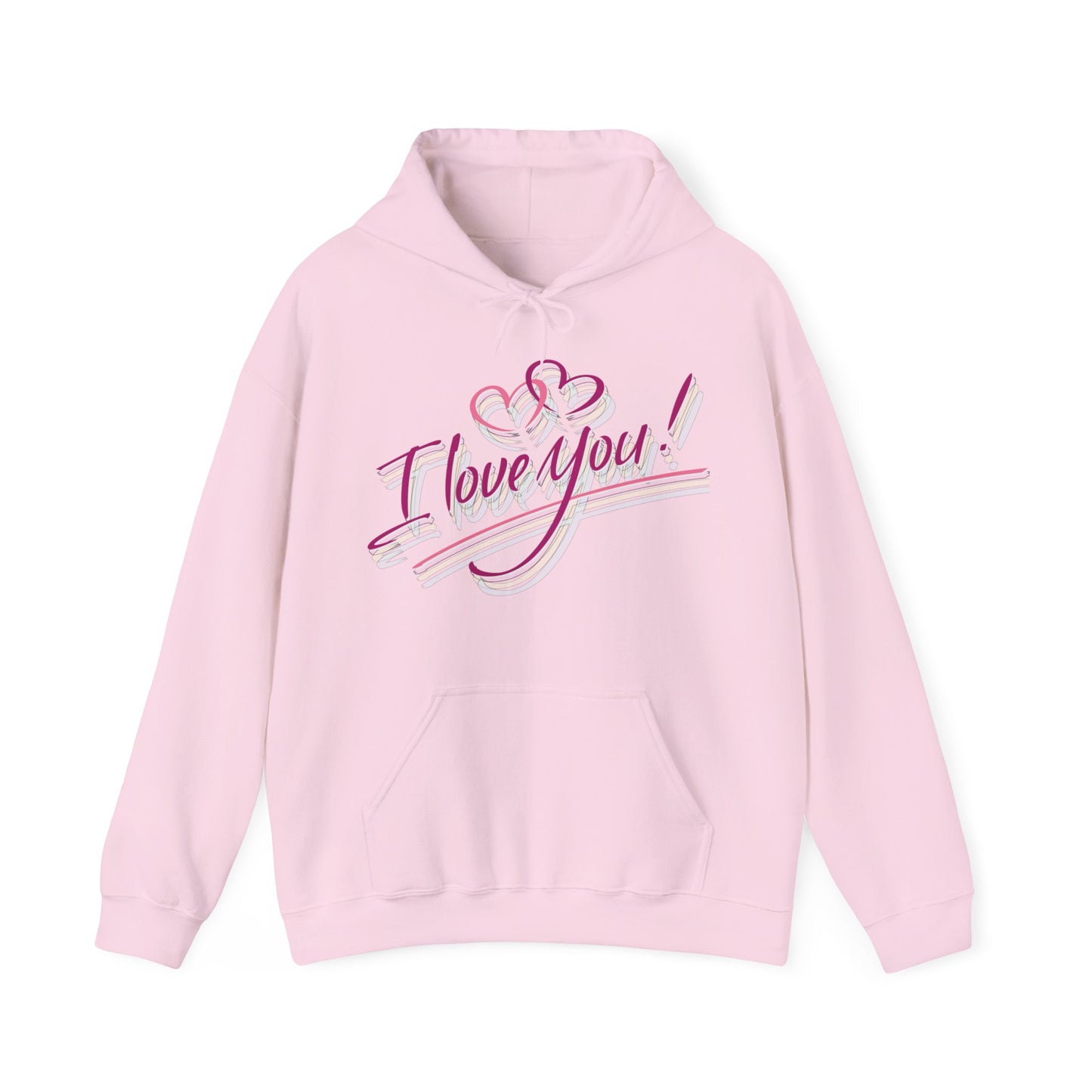 Unisex I Love You Hooded Sweatshirt