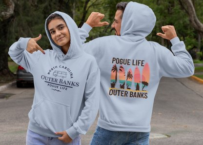 Unisex Back Front Pogue Life Outer Banks Hoodie, Pogue Life Outer Banks Shirt, Gifts For Her, Gifts For Him, North Carolina, P4l, OBX Tee